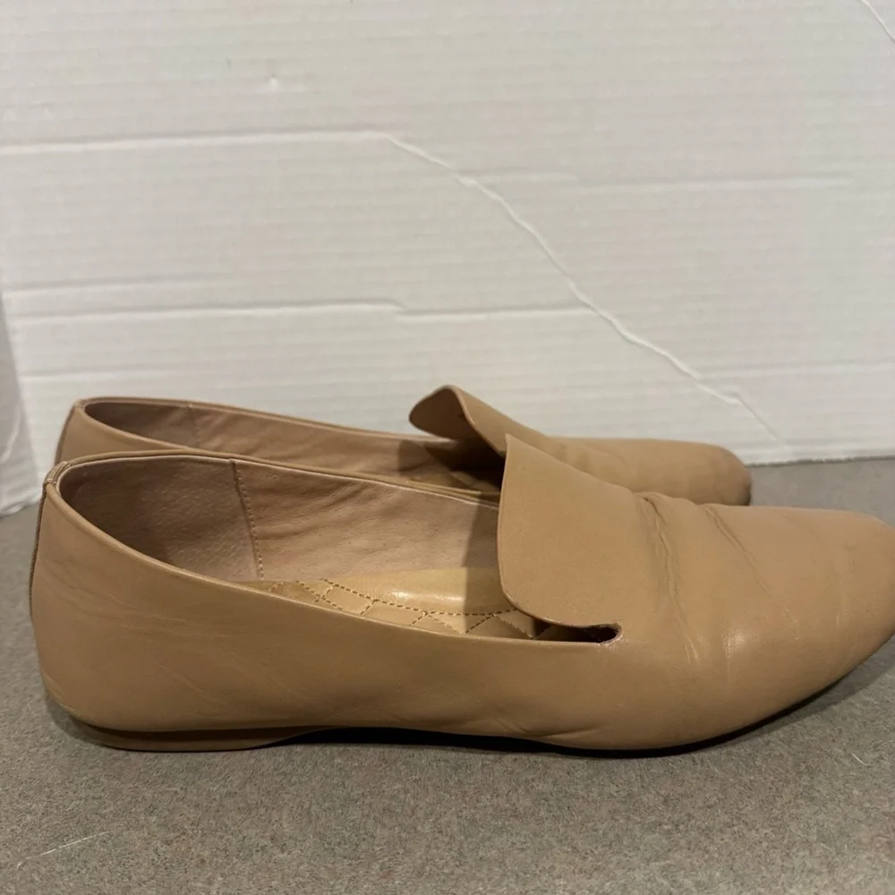 Birdies Elegant Tan Leather Women's Cushioned Loafers Flats Size 9